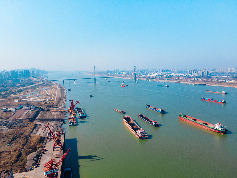 A view of the Yangtze River in Ezhou, Hubei Province. /CFP
