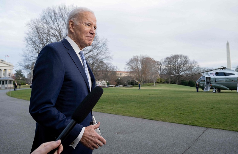 U.S. President Joe Biden departs from the South Lawn of the White House in Washington, D.C., February 24, 2023. /CFP