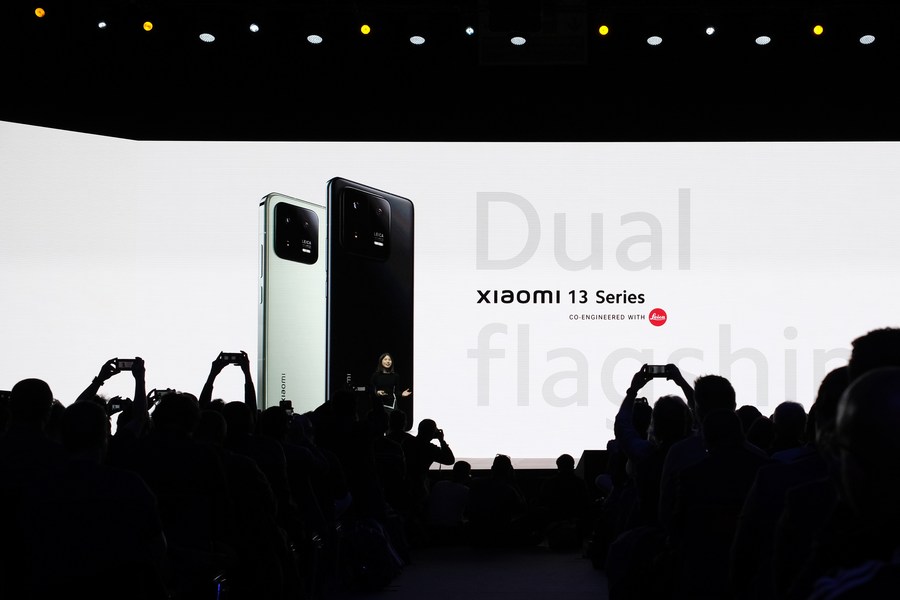 The new products launch event of Chinese tech firm Xiaomi in Barcelona, Spain, February 26, 2023. /Xinhua
