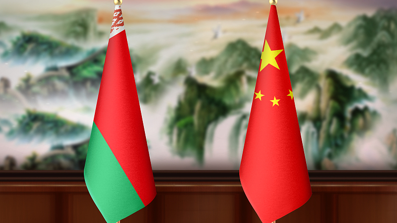 National flags of Belarus and China. /CFP