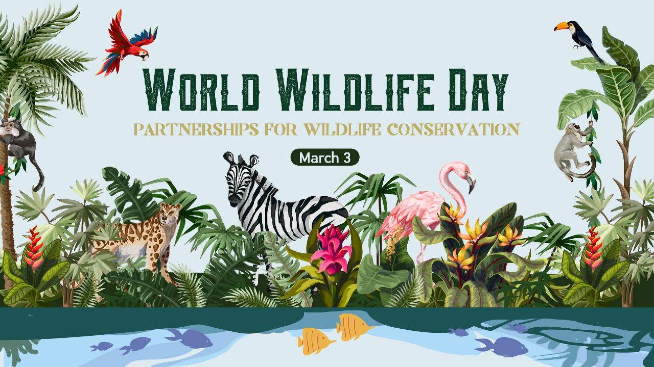 Download Colorful Animal Drawing to Promote Wildlife Conservation PNG  Online - Creative Fabrica