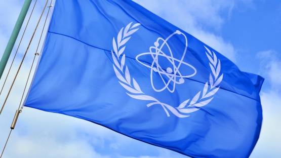 The flag of IAEA. /IAEA 