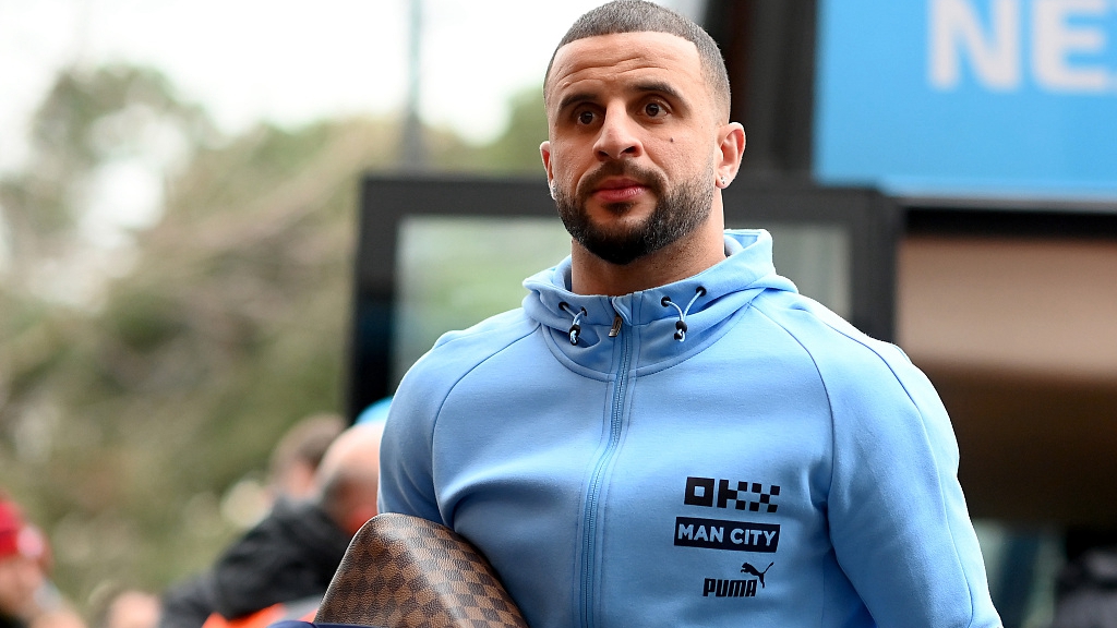 Kyle Walker of Manchester City arrives at the stadium prior to their Premier League clash with Bournemouth at Vitality Stadium in Bournemouth, England, February 25, 2023. /CFP