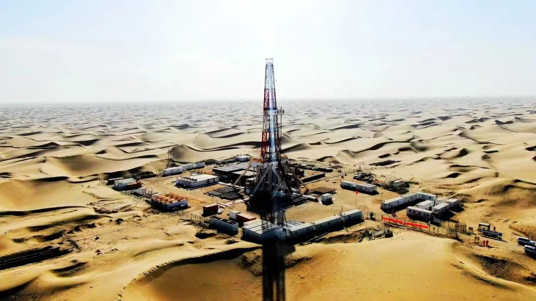 China completes drilling a well at a depth of 9,396 meters in Tarim Basin, northwest China's Xinjiang Uygur Autonomous Region, March 10, 2023. /PetroChina 