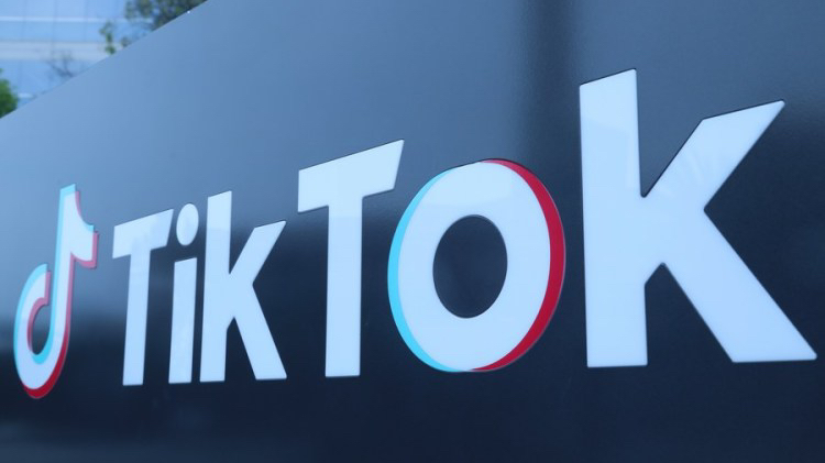 A logo of TikTok's Los Angeles Office in Culver City, Los Angeles County, the United States, August 21, 2020. /Xinhua