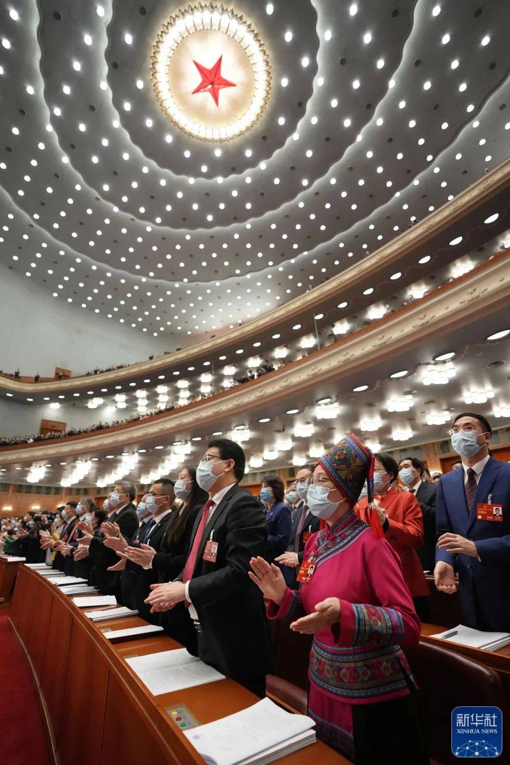 Deputies attending the first plenary session of the 14th National People's Congress on March 5, 2023 /Xinhua