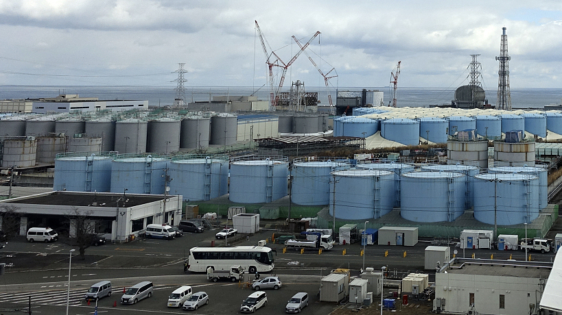 Some of about 1,000 huge tanks holding treated at the Fukushima Daiichi nuclear power plant, operated by Tokyo Electric Power Company Holdings, in Okuma town, northeastern Japan, on February 22, 2023. /CFP