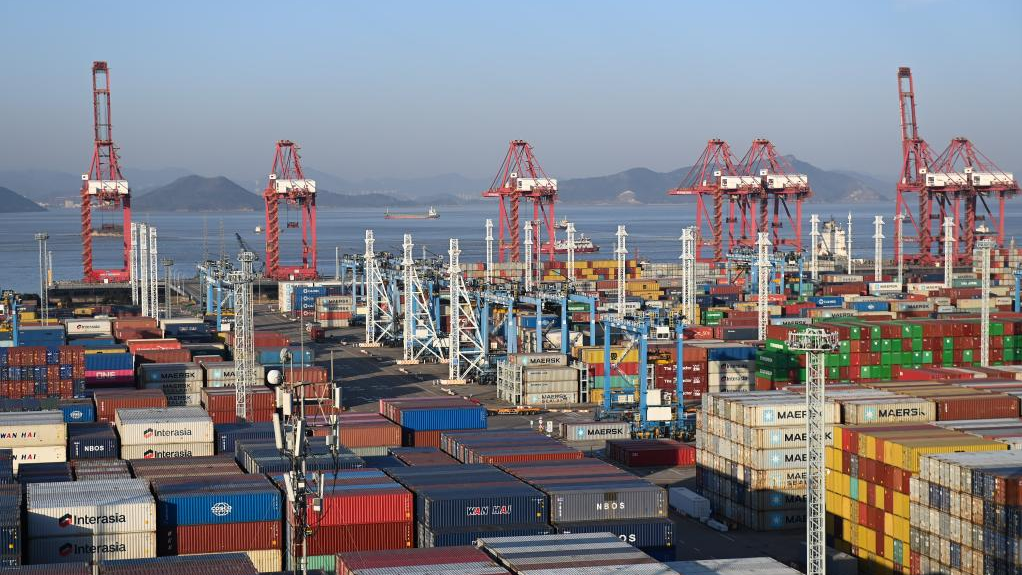 A container terminal at Ningbo Zhoushan Port in east China's Zhejiang Province, January 31, 2023. /Xinhua