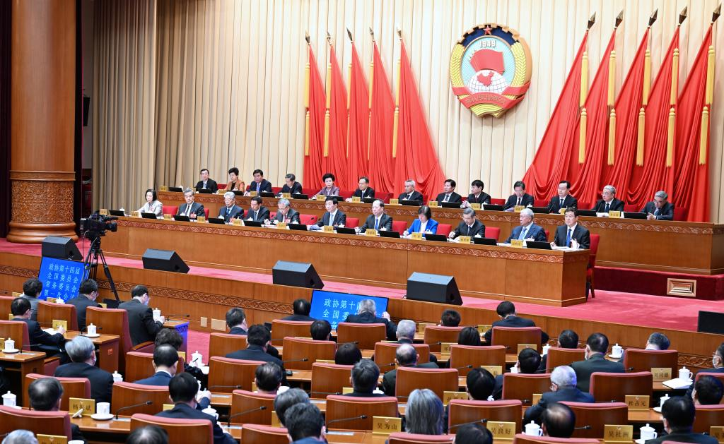 The 14th National Committee of the CPPCC concludes its first standing committee meeting in Beijing, capital of China, March 13, 2023. /Xinhua