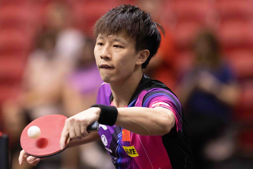 Chinese player Lin Gaoyun competes in the men's singles at the Singapore Smash in Singapore, March 13, 2023. /CFP