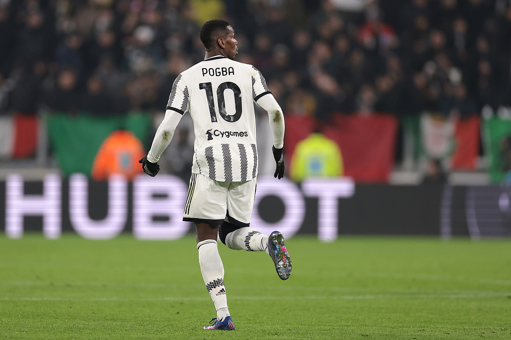 Paul Pogba of Juventus in action during their Serie A clash with Torino at Allianz Stadium in Turin, Italy, February 28, 2023. /CFP