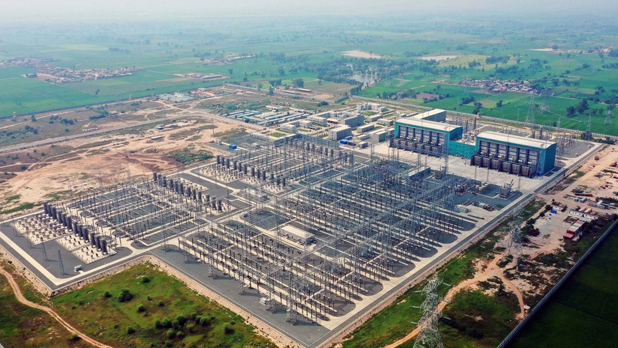 A view of the Lahore Converter Station of the ±660kV Matiari-Lahore high-voltage direct current (HVDC) transmission line project under the China-Pakistan Economic Corridor in Lahore, Pakistan, September 6, 2021. /Xinhua