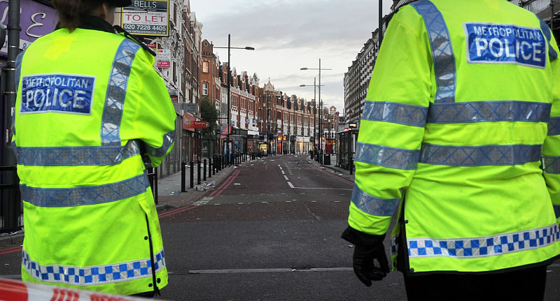 File photo of police officers on the streets of London, UK. /CFP