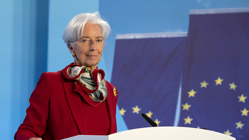 Christine Lagarde, President of the European Central Bank speaks at a press conference on the bank's current Governing Council meeting, in Frankfurt, Germany, March 16, 2023. /CFP