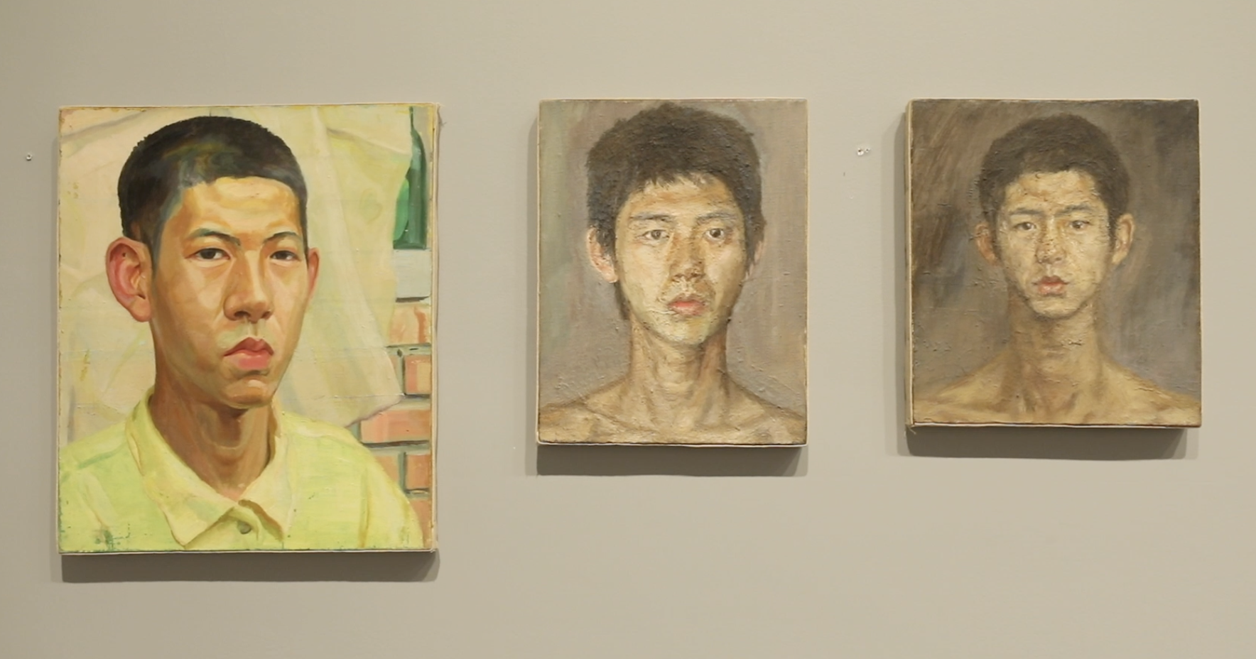 Some of the self-portraits by contemporary artist Wen Ling /CGTN
