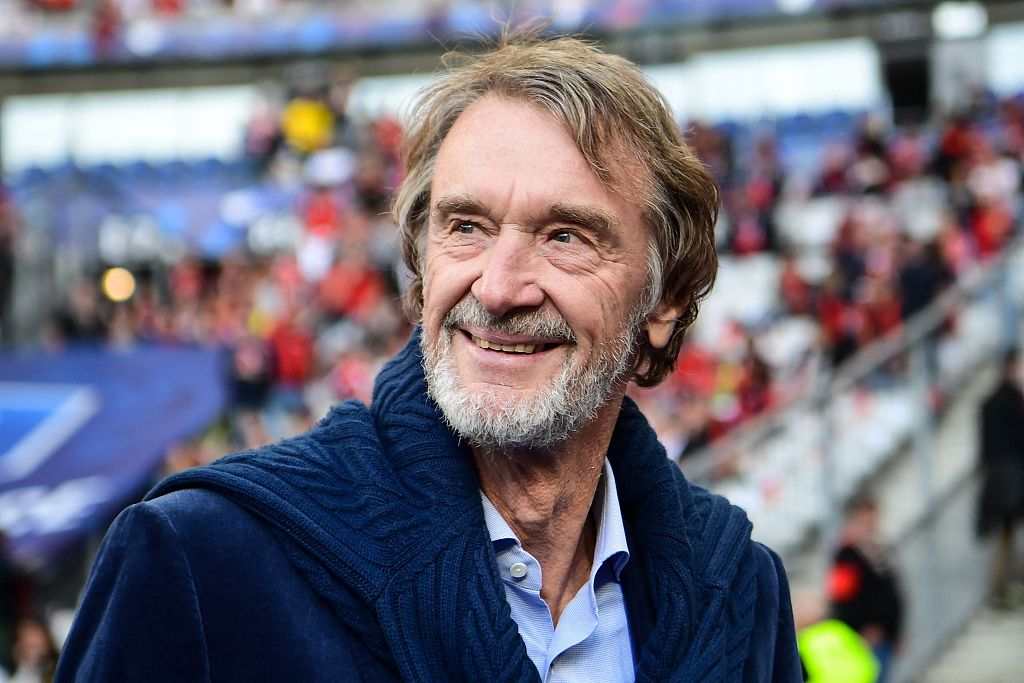 Jim Ratcliffe attends the French Cup final at the Stade de France, in Saint-Denis, Paris, France, May 7, 2022. /CFP