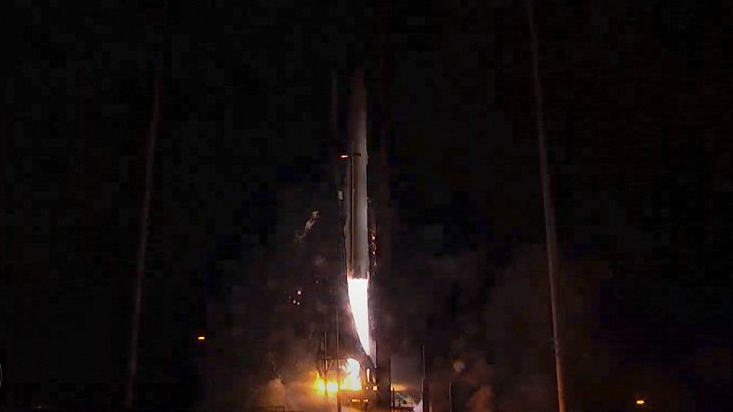 The 3D-printed rocket, Terran 1, launches from Cape Canaveral, Florida, U.S. at 11:25 p.m., March 22, 2023. /AFP
