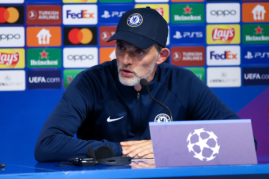 Thomas Tuchel, manager of Chelsea, attends the post-game press conference after the 1-0 loss to Dinamo Zagreb at Stadion Maksimir in Zagreb, Croatia, September 6, 2022. /CFP 