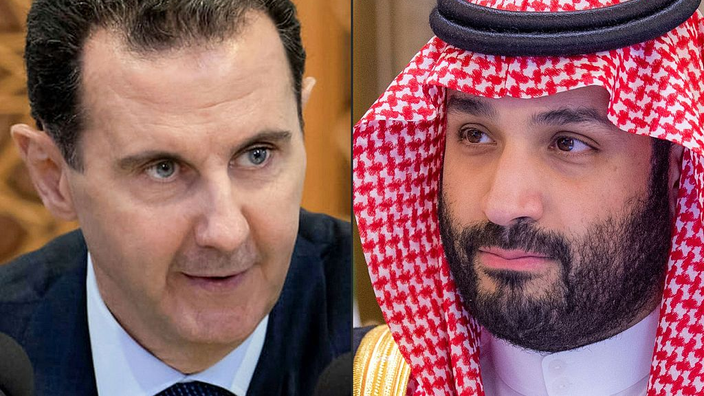 This combination of pictures shows a picture of Syrian President Bashar al-Assad (L) and a picture of Saudi Crown Prince and Prime Minister Mohammed bin Salman Al Saud. /CFP