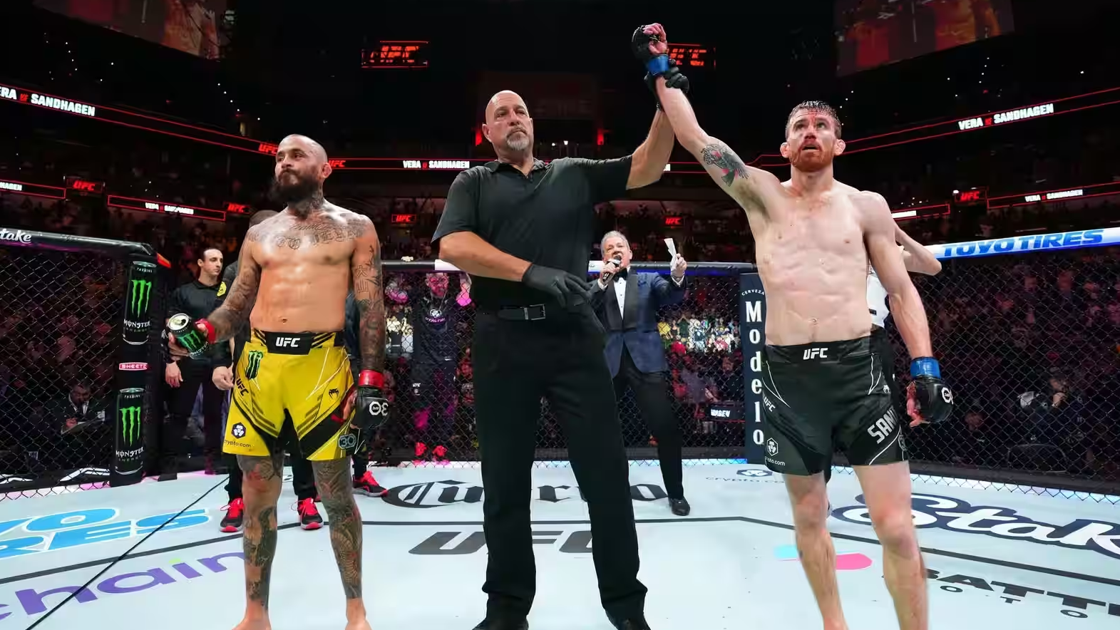 UFC San Antonio:  Sandhagen smothers Vera for big bantamweight win