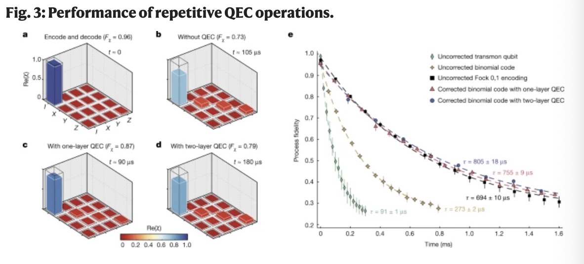 An illustration image of performance of repetitive QEC operations. /The Chinese research team led by CAS
