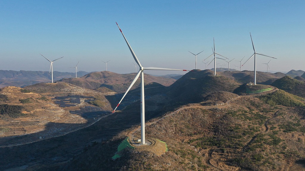 A wind farm in southwest China's Guizhou Province, January 8, 2023. /CFP