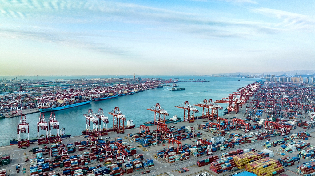 Qianwan Container Terminal, Qingdao Port in Shandong Province on March 17, 2023./CFP