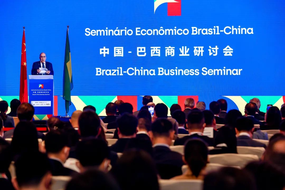Marcos Galvão, Brazilian ambassador to China, gives a speech at the event, March 29, 2023. /Brazilian Embassy in China