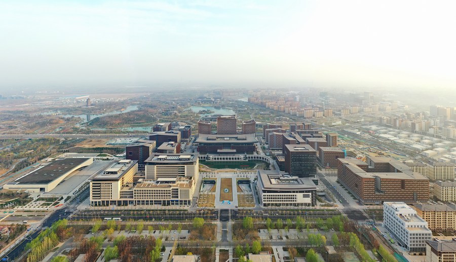 The business service center in Xiong'an New Area, north China's Hebei Province, March 31, 2023. /Xinhua