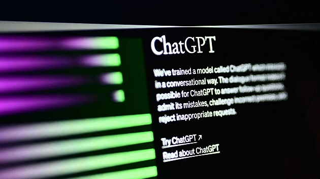 A computer screen shows the OpenAI homepage which displays its ChatGPT robot, in Manta near Turin, Italy, March 31, 2023. /CFP