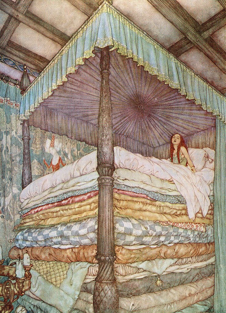 A colored illustration of Hans Christian Andersen's fairy tale 