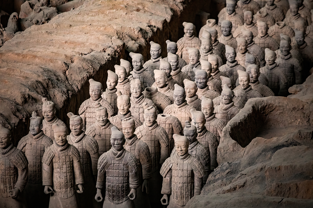 The terracotta army at the mausoleum of Emperor Qinshihuang in Xi'an, Shaanxi. /CFP