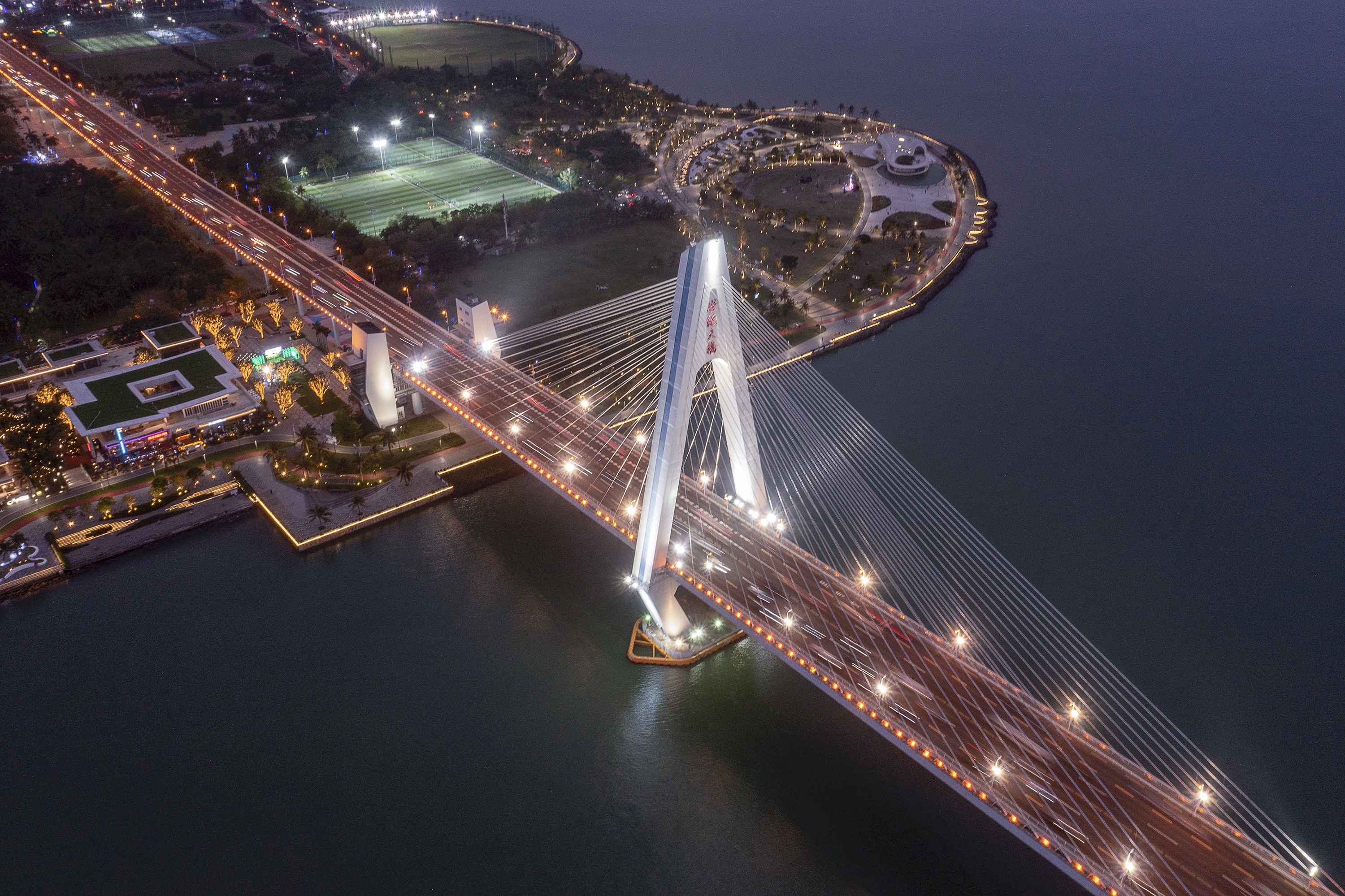 Aerial photo of Haikou's Century Bridge, April 10, 2023. Ma Xiuran / Hainan Expo