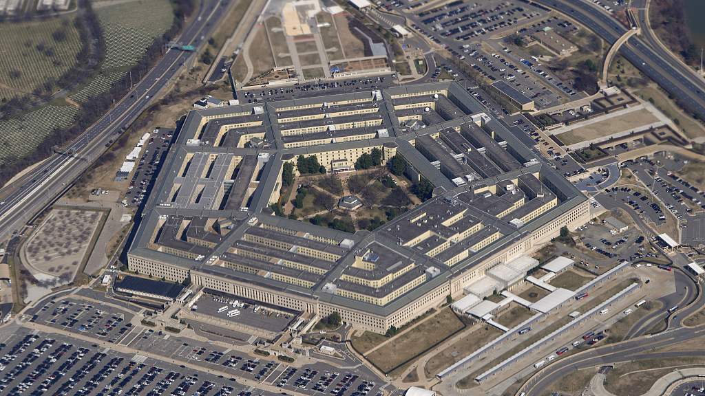 The Pentagon is seen from Air Force One as it flies over Washington, D.C., U.S., March 2, 2022. /CFP