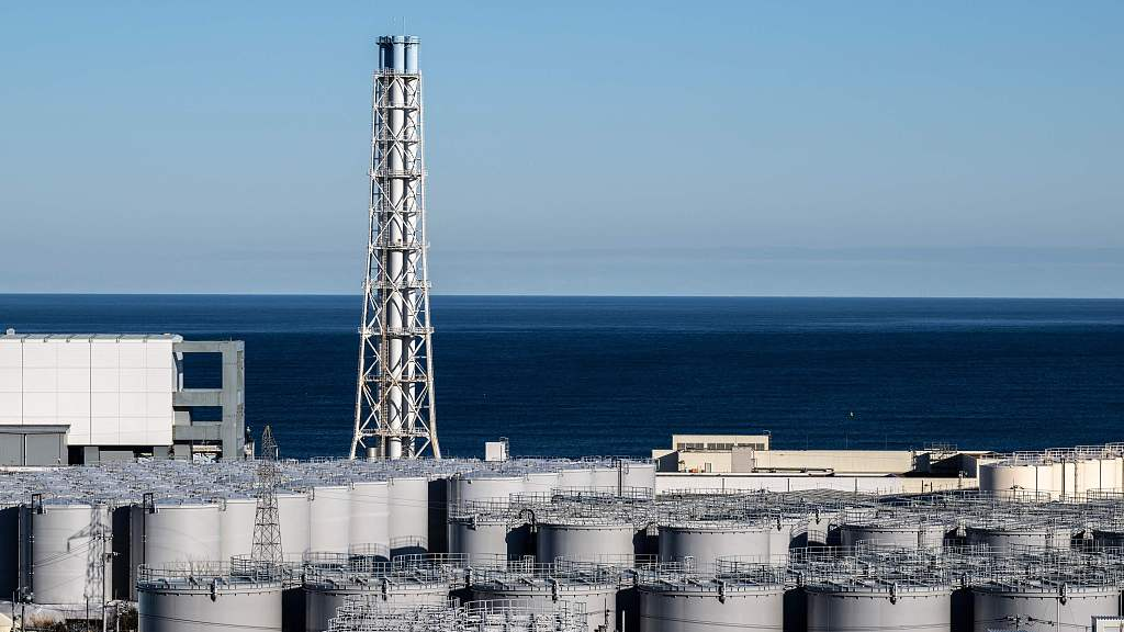 A general view shows storage tanks for contaminated water at the Tokyo Electric Power Company's (TEPCO) Fukushima Daiichi nuclear power plant, in Okuma of Fukushima prefecture. /VCG