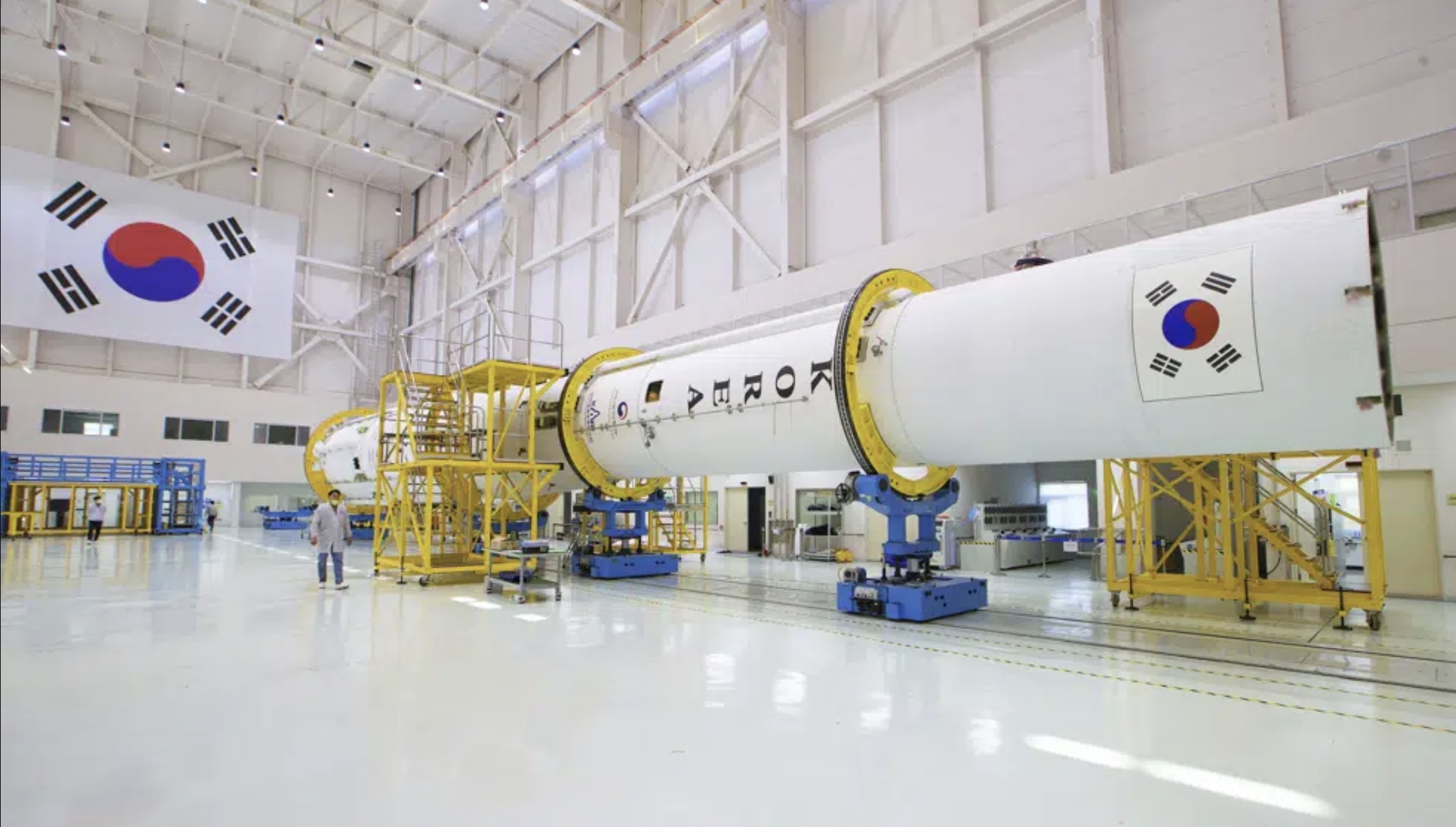 The Nuri rocket is seen at the Naro Space Center in Goheung, South Korea, March 28, 2023. /Korea Aerospace Research Institute