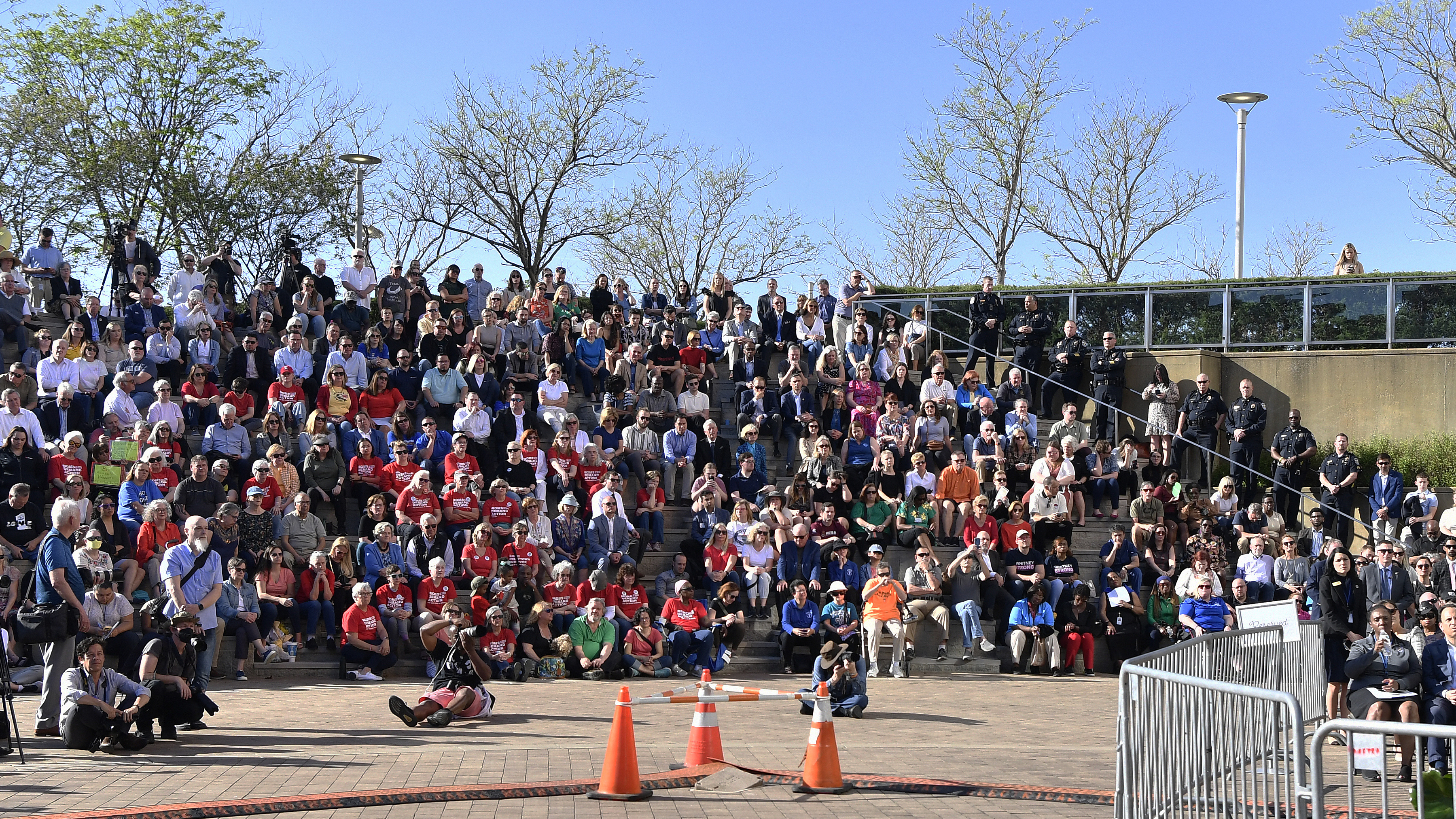 Mourners gather at the Muhammad Ali Center during a vigil for the victims of the shooting in Louisville, Kentucky, the United States, April 12, 2023. /CFP