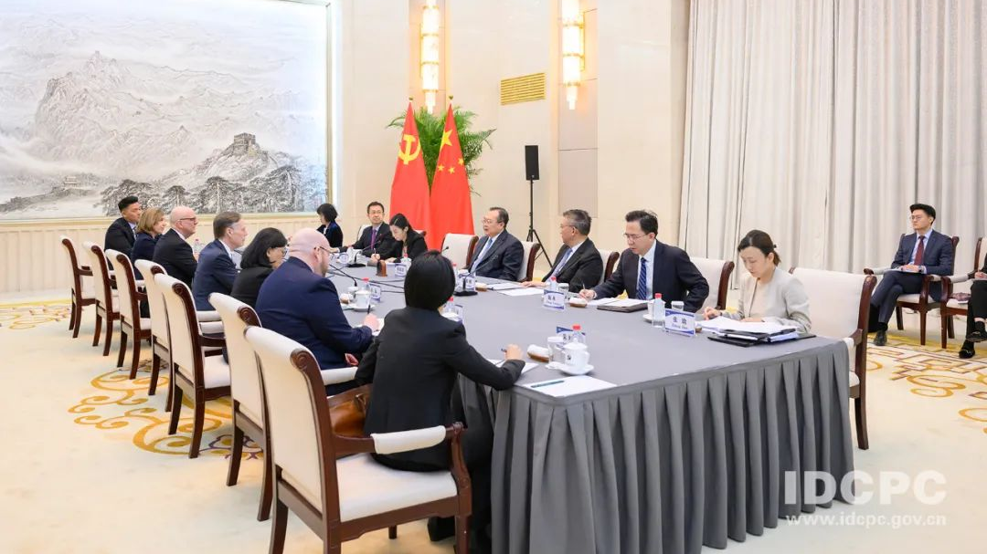 Liu Jianchao, head of the International Department of the Community Party of China Central Committee, meets with U.S. Ambassador to China Nicholas Burns in Beijing, China, April 20, 2023. /IDCPC