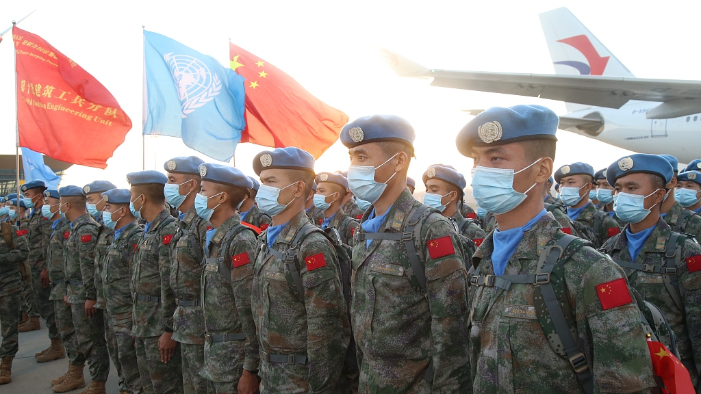 The 19th Chinese peacekeeping force to Lebanon takes off from Kunming Changshui International Airport in Kunming, southwest China's Yunnan Province, July 28, 2021. /CFP