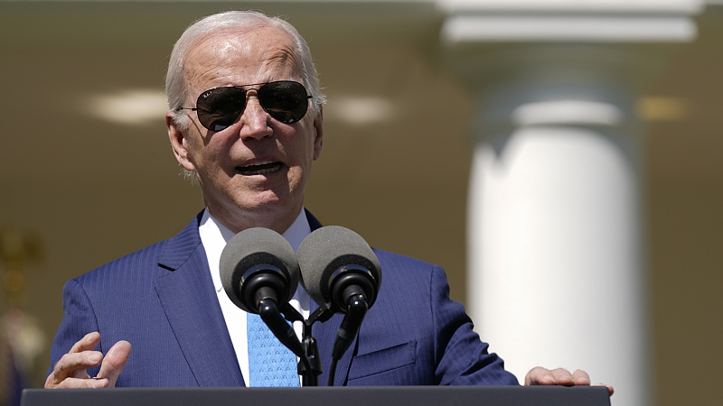 U.S. President Joe Biden speaks in the Rose Garden of the White House in Washington, April 18, 2023. /CFP