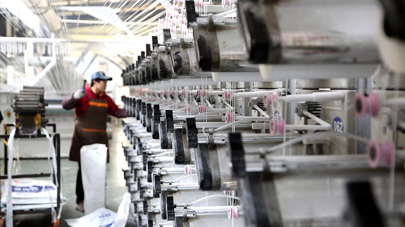 A production line of a private enterprise in Lianyungang City, Jiangsu Province, China, March 27, 2023. /CFP