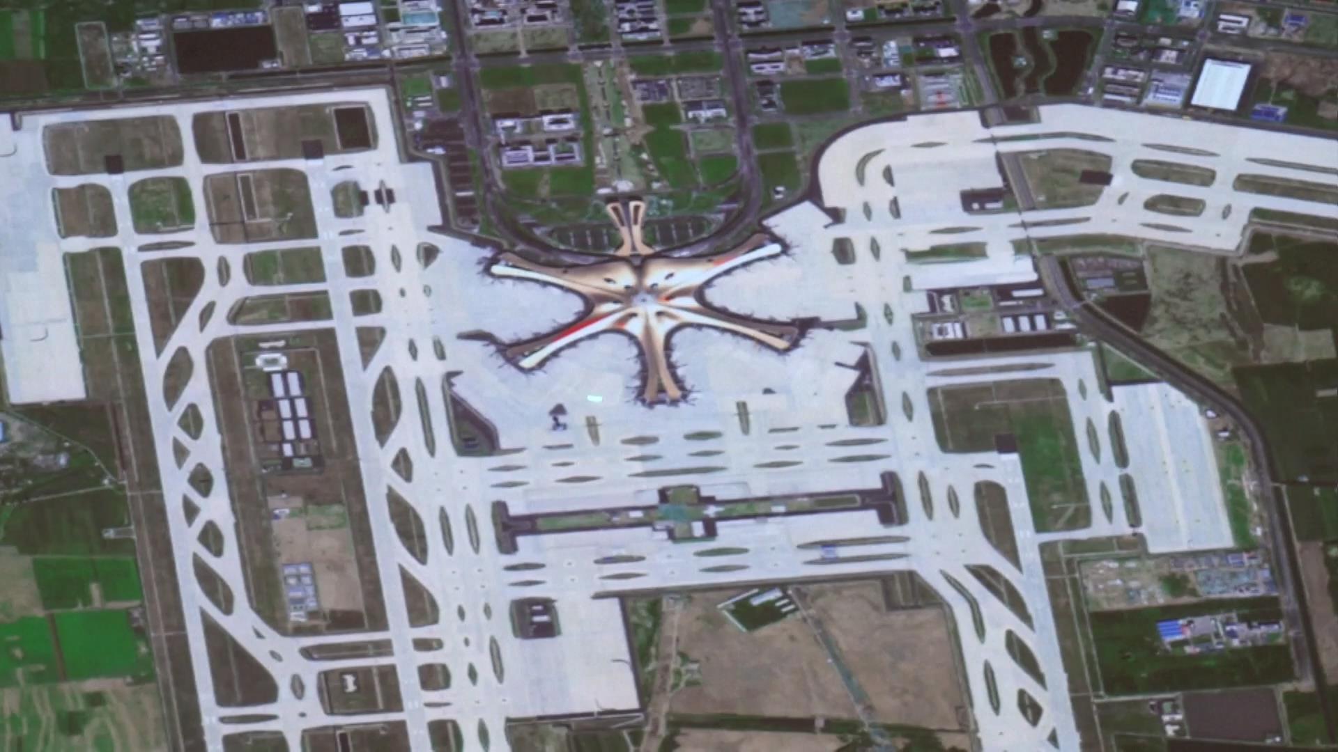 High-definition image of Beijing Daxing International Airport captured by China's satellite. /CMG