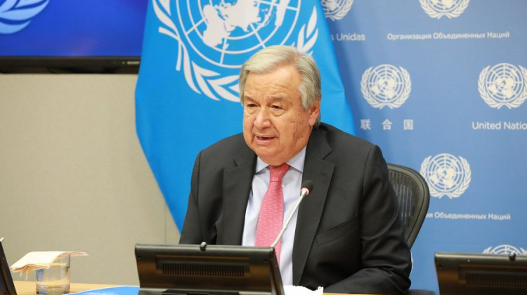 UN Secretary-General Antonio Guterres speaks during a press conference at the UN headquarters in New York, August 3, 2022. /Xinhua