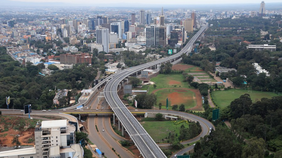 A section of the Nairobi Expressway built by China Road and Bridge Corporation in Nairobi, Kenya, May 8, 2022. /Xinhua