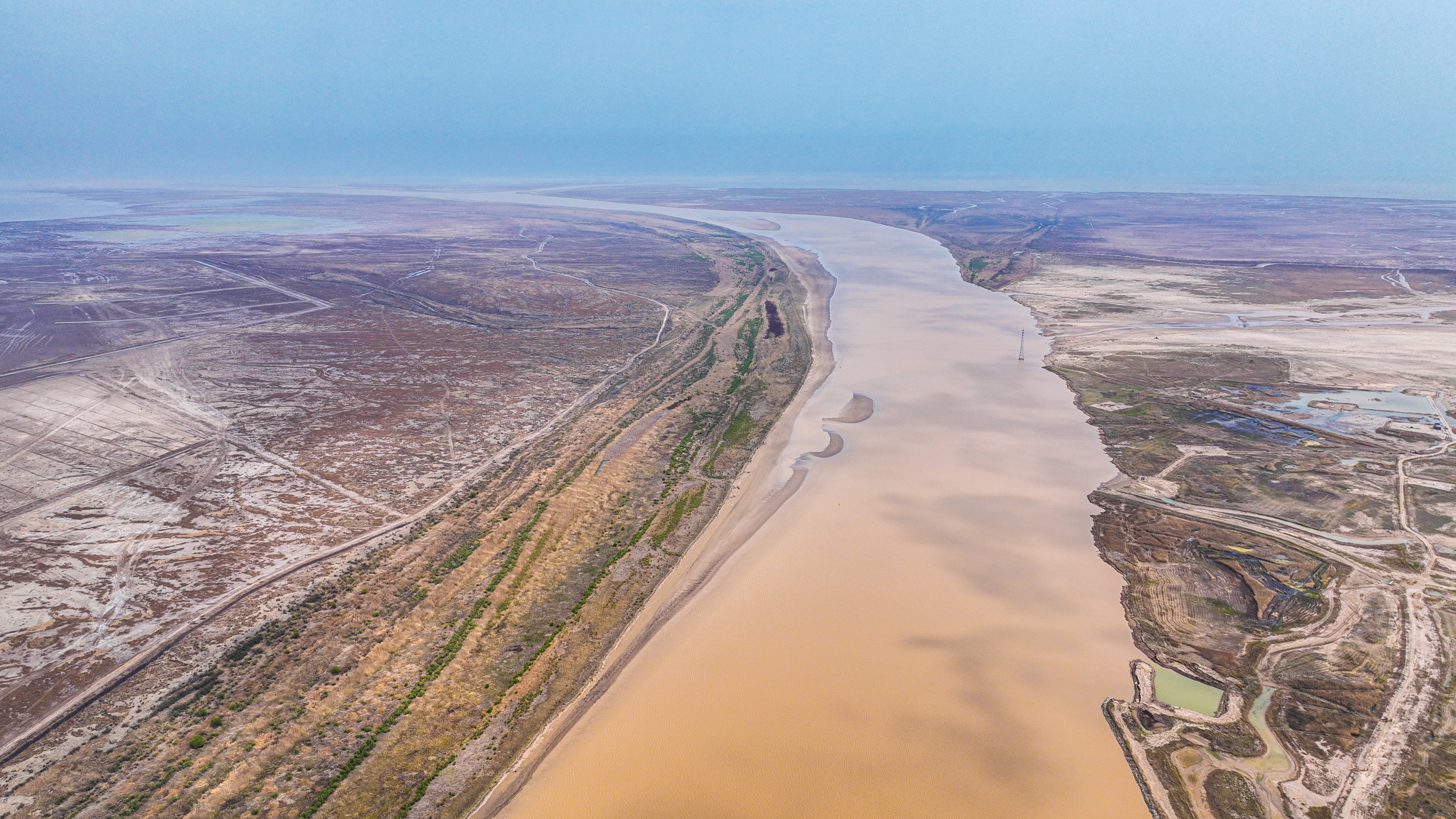 Bird's-eye view of Yellow River Delta