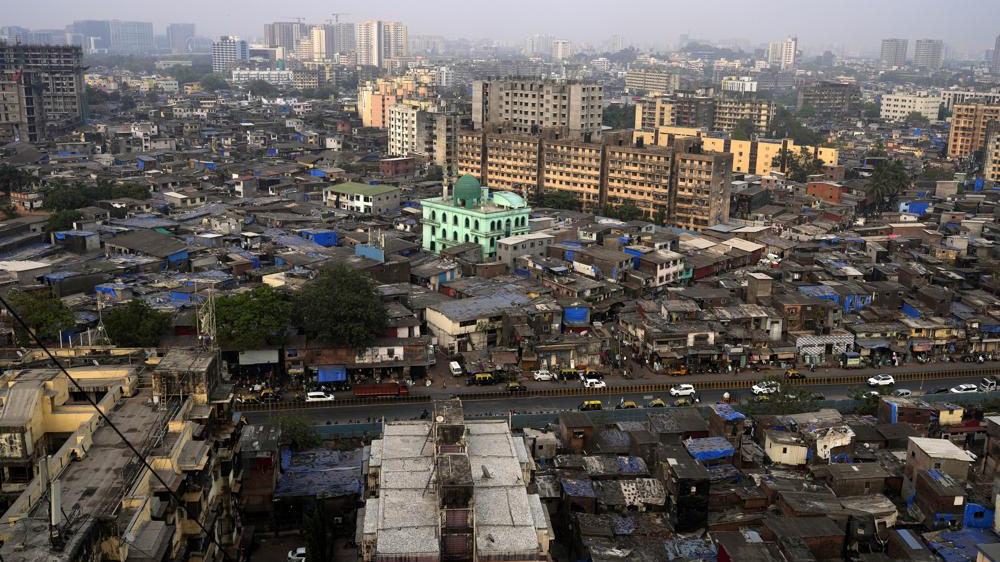 View of Dharavi slum in Mumbai, India, March 16, 2023. Rajanish Kakade/AP