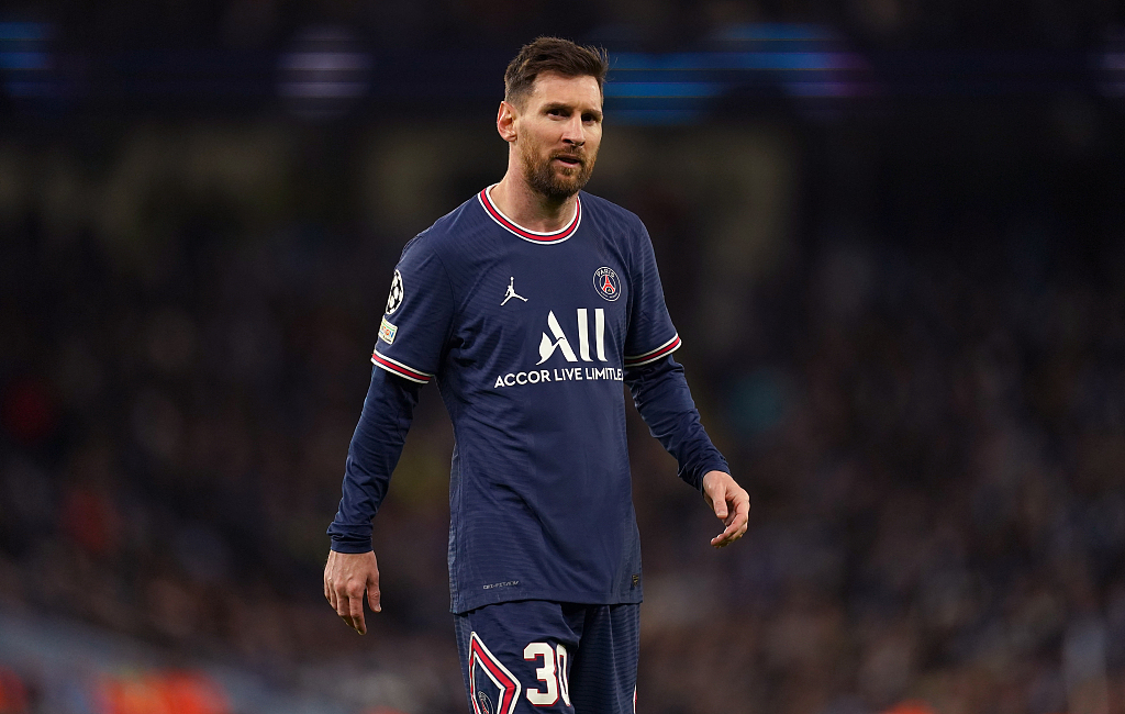 Lionel Messi of Paris Saint-Germain is suspended for two weeks by the club for missing the training session. /CFP