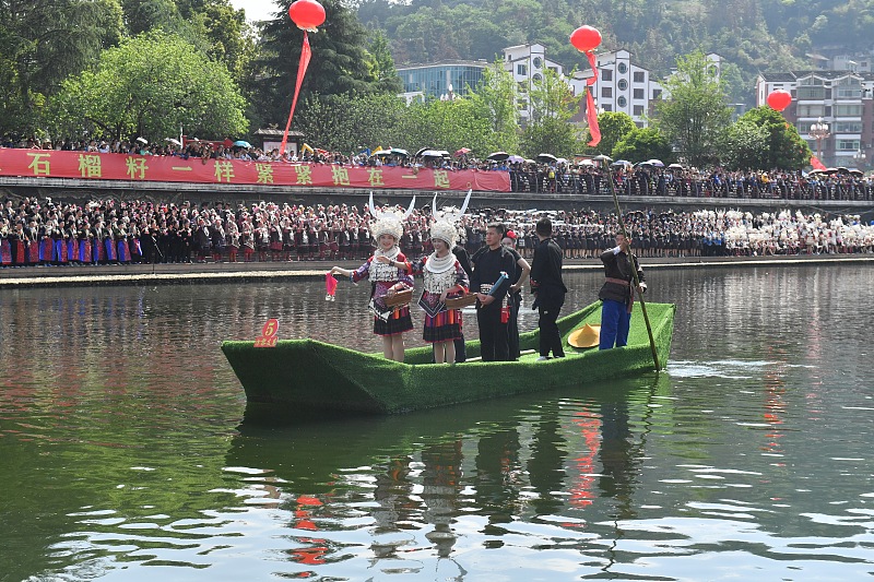 Traditional ceremonies are held in Guizhou to celebrate the Sisters Festival. /CFP