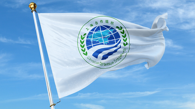 Flag of the Shanghai Cooperation Organization. /CFP