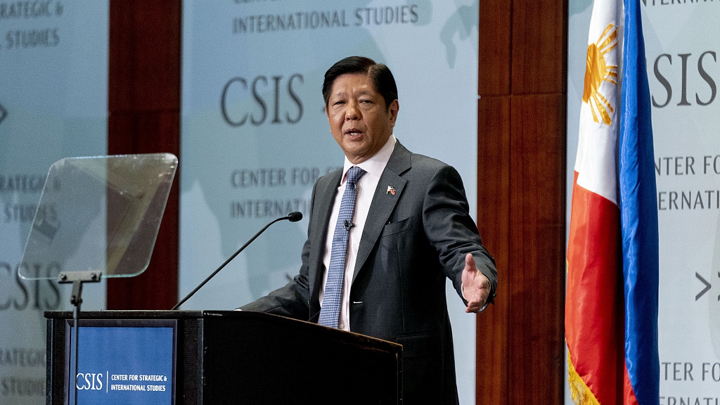 Philippine President Ferdinand Romualdez Marcos Jr. speaks at the Center for Strategic and International Studies in Washington, D.C., U.S., May 4, 2023. /CFP